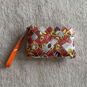 Colorful Woven Wristlet Clutch